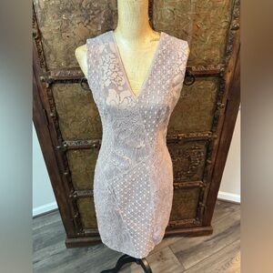 Reiss Elegant Lace Sleeveless Dress in Light Pink 6